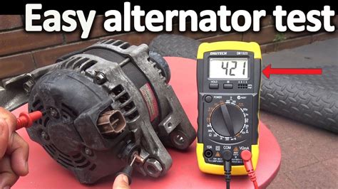 how to test alternator outside of car